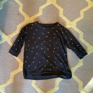 navy blue sweater with stars